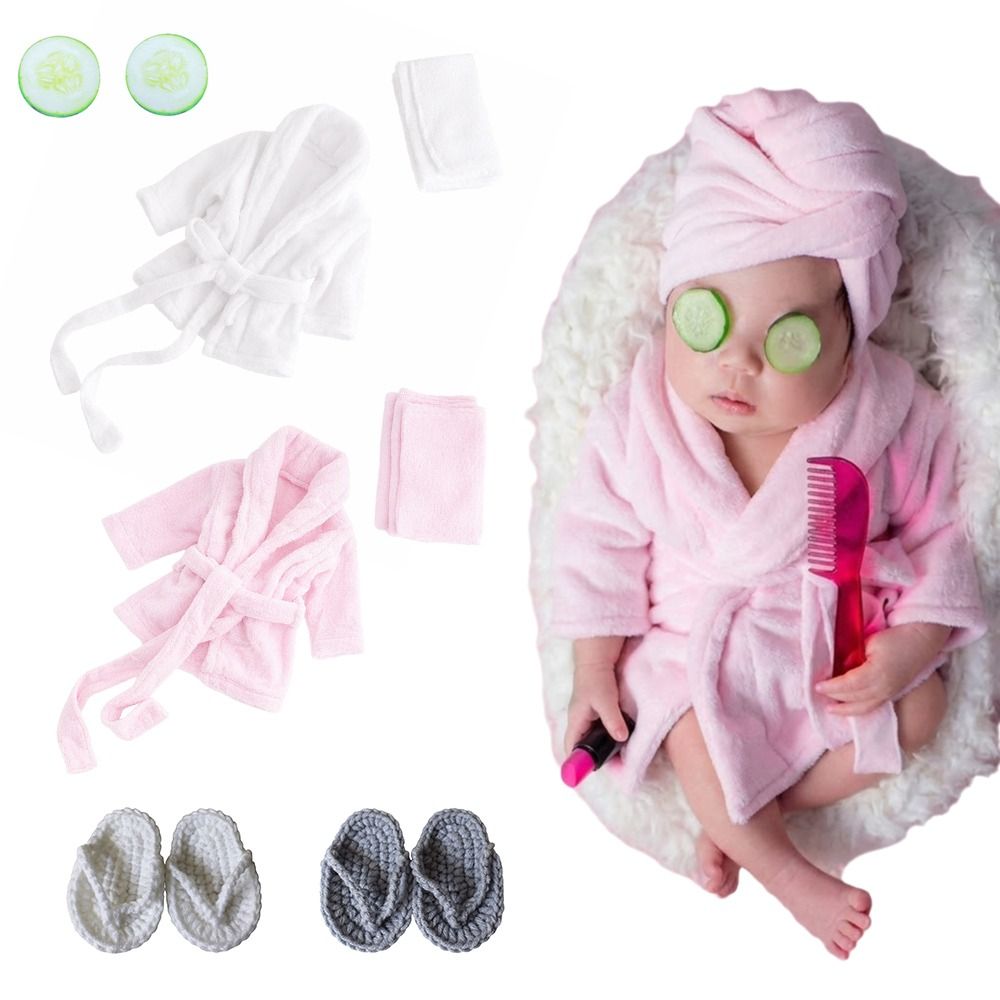 Infant Photography Props Outfit - أزياء ومستلزمات تصوير المواليد: أرواب استحمام