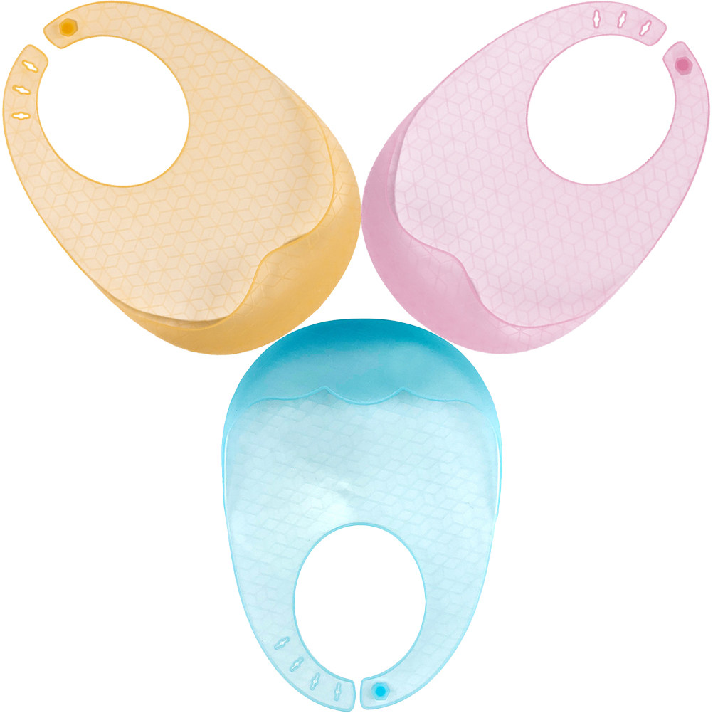 Waterproof Baby Bibs Silicone - 3 قطع من مرايل الأطفال المصنوعة