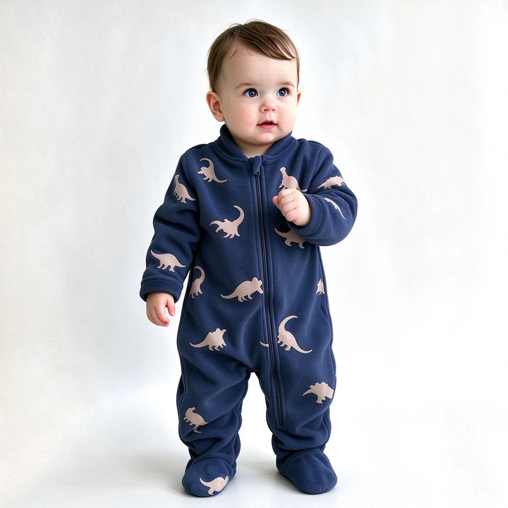 بدلة أطفال ناعمة ودافئة من الص - مراجعة Cotton Baby Onesies Zipper وسعره