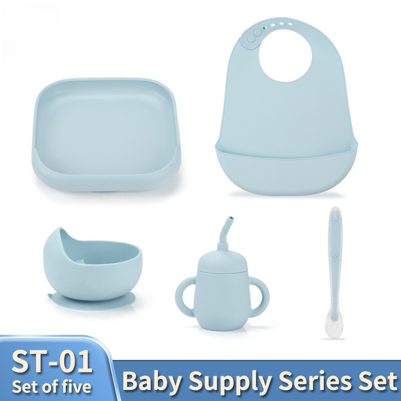 طقم أدوات طعام للأطفال من السي - مراجعة Waterproof Baby Bibs Silicone وسعره