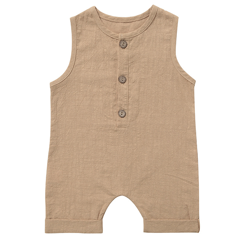 أفرولات صيفية للأطفال الرضع وا - مراجعة Baby Summer Linen Sleeveless Jumpsuit وسعره