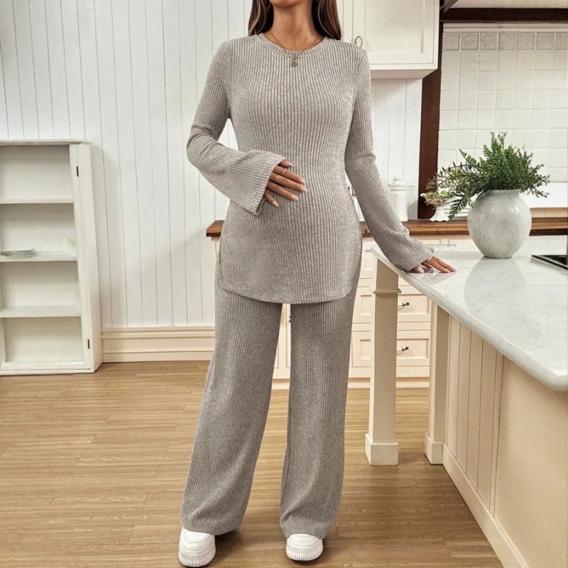 بدلة حمل محبوكة بأكمام طويلة و - مراجعة Maternity Wear وسعره