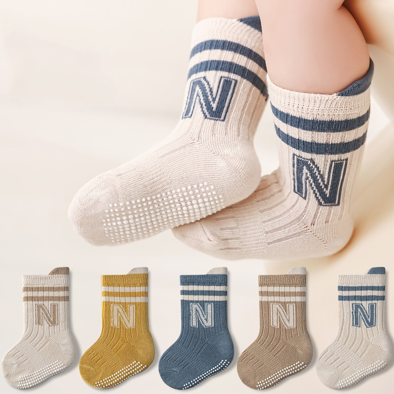 3Pairs/lot الأطفال القطن إلكتر - مراجعة Unisex Baby Socks Non Slip وسعره