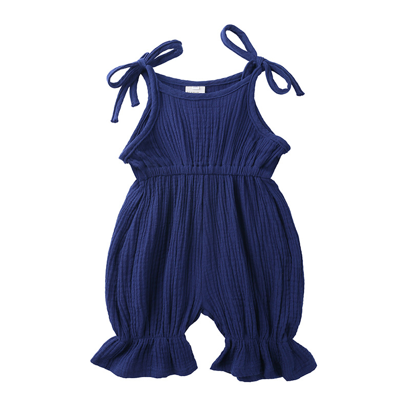 ملابس الصيف طفلة ملابس طفل بذل - مراجعة Baby Summer Linen Sleeveless Jumpsuit وسعره