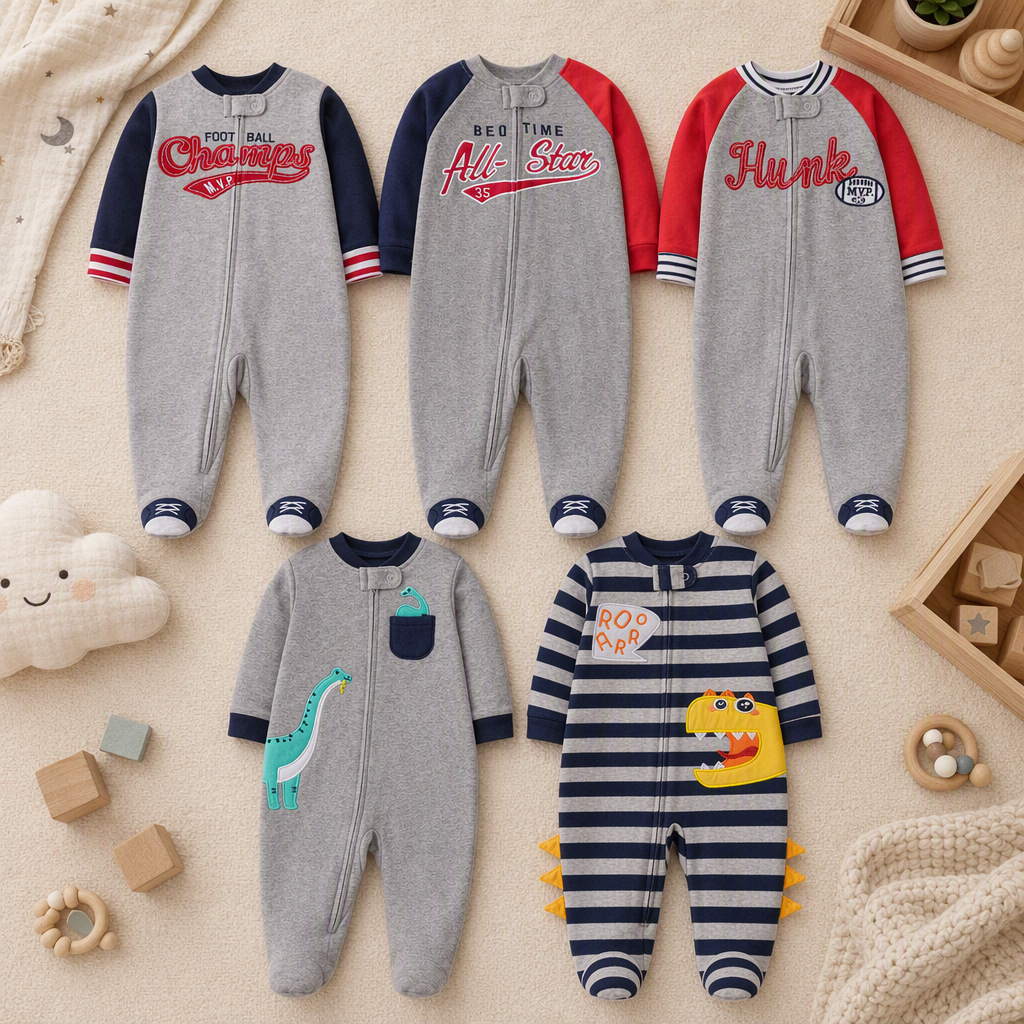رومبير قطني مزدوج الجانب للأطف - مراجعة Cotton Baby Onesies Zipper وسعره