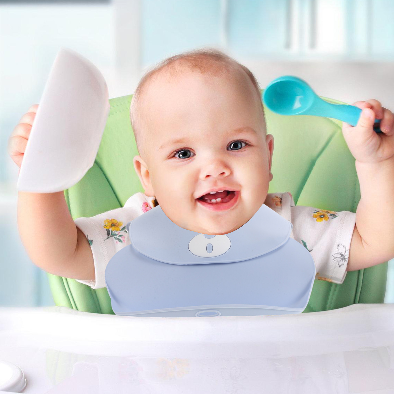 مريلة أطفال من السيليكون، مقاو - مراجعة Waterproof Baby Bibs Silicone وسعره